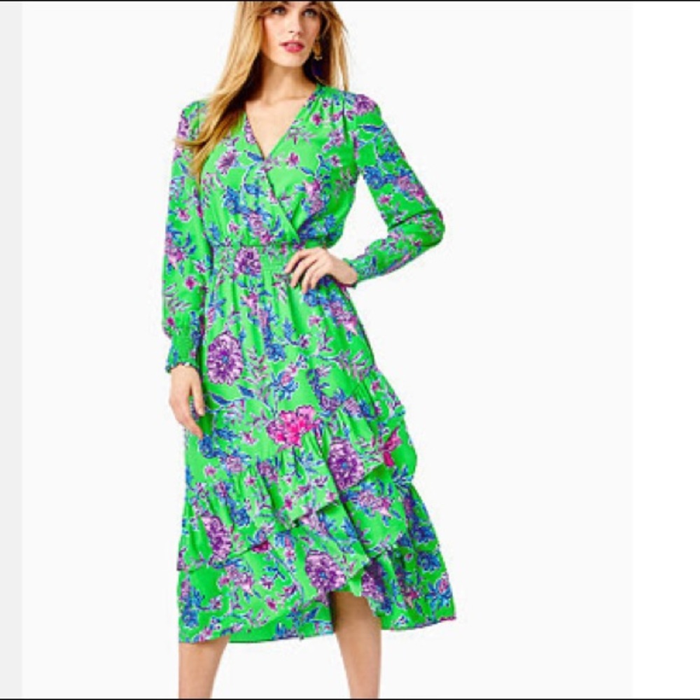 NWT Lilly Pulitzer Cristiana Stretch Lileeze Midi Dress - Original packaging